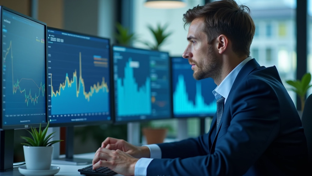 Wirtschaftsdaten und BIP-Analyse auf modernem Analysten-Schreibtisch mit Grafiken